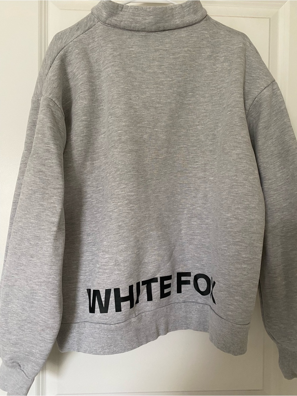 White Fox Caught Up With You Zip Front Sweater Grey Marle - Picture 6 of 6